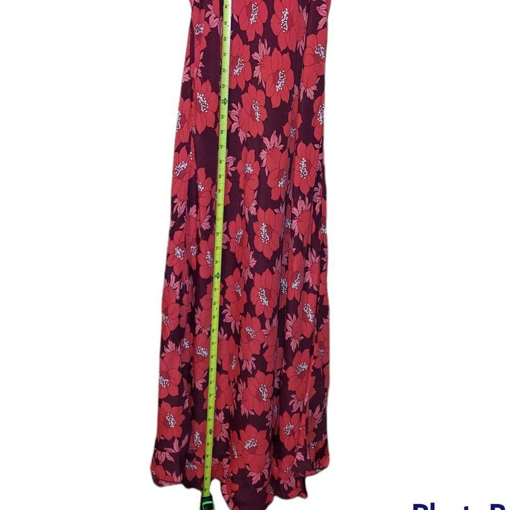 Rolla's Shelley Datura Slip Dress Raspberry Long Floral Women's Size 14/XL - Picture 2 of 5